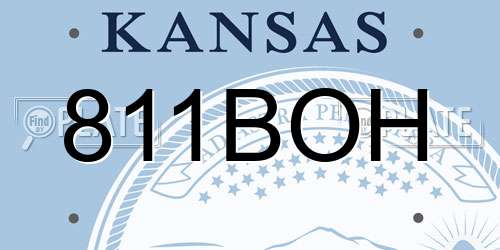 811BOH Kansas License Plate