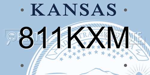 811KXM Kansas License Plate