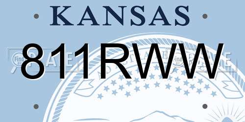 811RWW Kansas License Plate