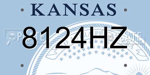 8124HZ Kansas License Plate