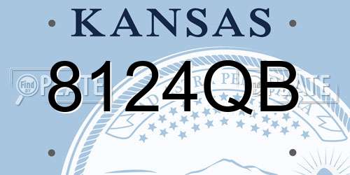 8124QB Kansas License Plate