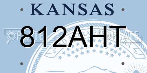 812AHT Kansas License Plate