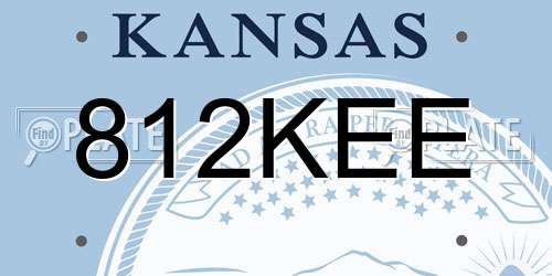 812KEE Kansas License Plate