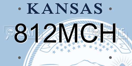812MCH Kansas License Plate