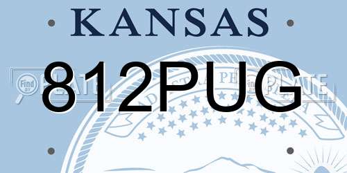 812PUG Kansas License Plate