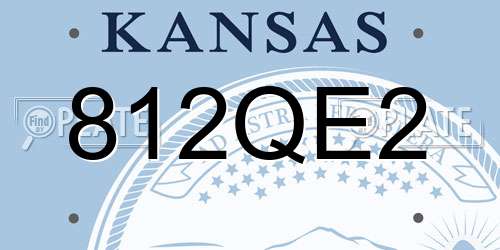812QE2 Kansas License Plate