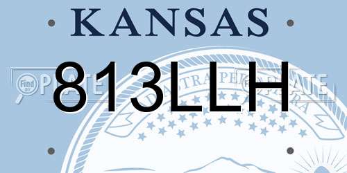 813LLH Kansas License Plate