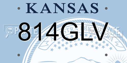 814GLV Kansas License Plate