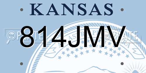 814JMV Kansas License Plate