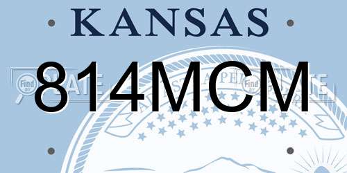 814MCM Kansas License Plate