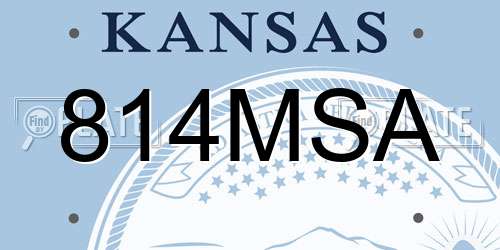 814MSA Kansas License Plate