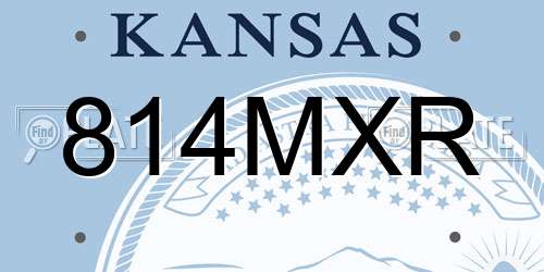 814MXR Kansas License Plate