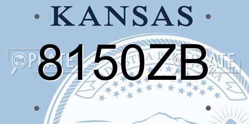 8150ZB Kansas License Plate