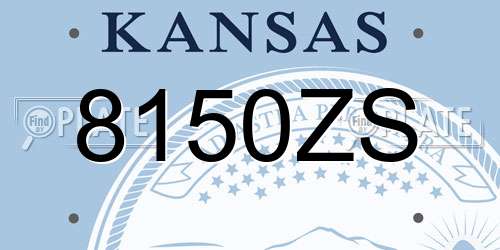 8150ZS Kansas License Plate