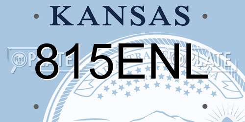 815ENL Kansas License Plate