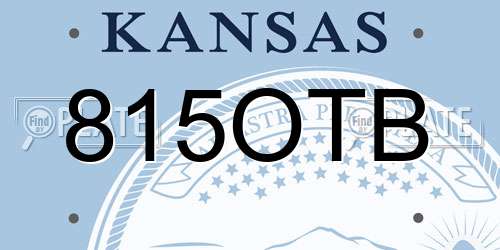 815OTB Kansas License Plate