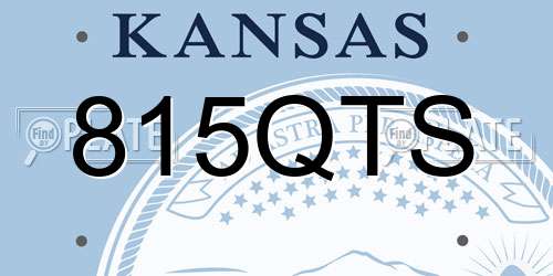 815QTS Kansas License Plate