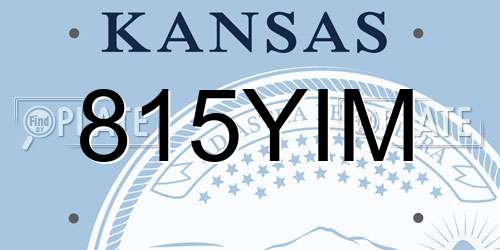 815YIM Kansas License Plate