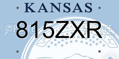 815ZXR Kansas License Plate