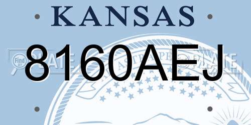 8160AEJ Kansas License Plate