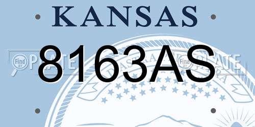 8163AS Kansas License Plate