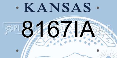 8167IA Kansas License Plate