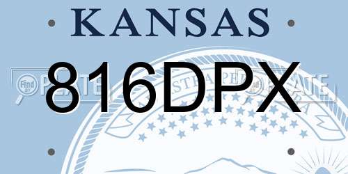 816DPX Kansas License Plate