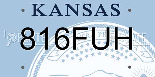 816FUH Kansas License Plate