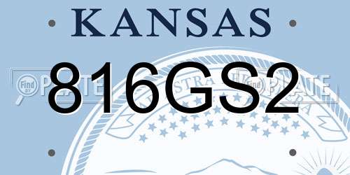816GS2 Kansas License Plate