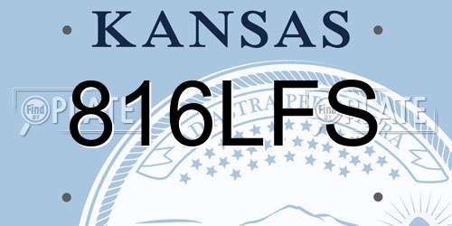 816LFS Kansas License Plate