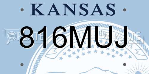816MUJ Kansas License Plate