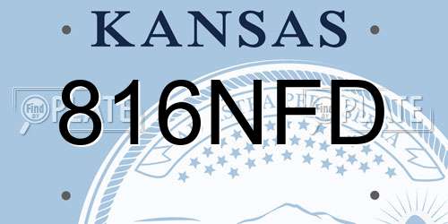 816NFD Kansas License Plate