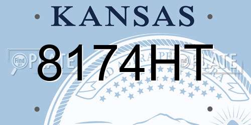8174HT Kansas License Plate