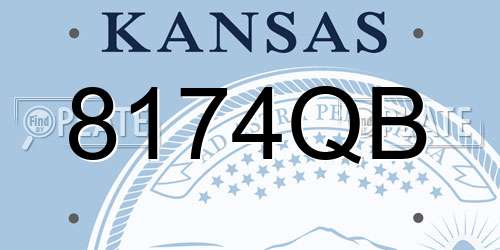 8174QB Kansas License Plate