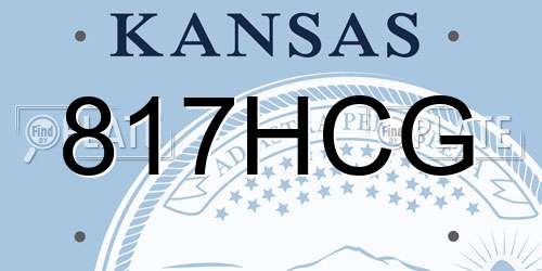 817HCG Kansas License Plate