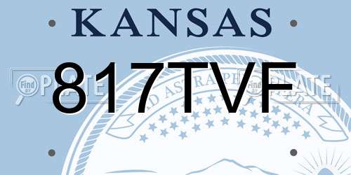 817TVF Kansas License Plate