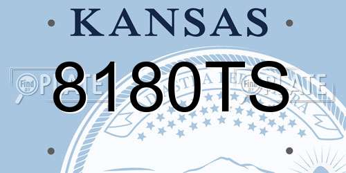 8180TS Kansas License Plate