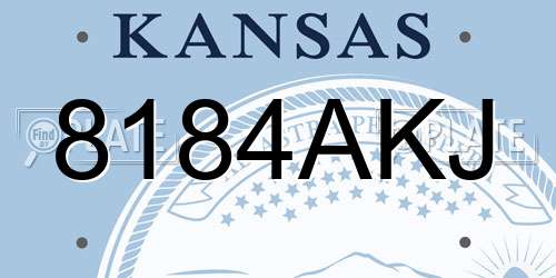 8184AKJ Kansas License Plate