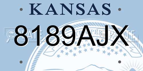 8189AJX Kansas License Plate