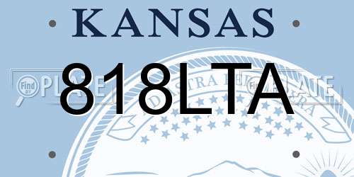 818LTA Kansas License Plate