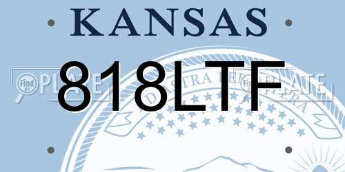 818LTF Kansas License Plate