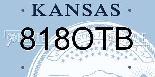 818OTB Kansas License Plate