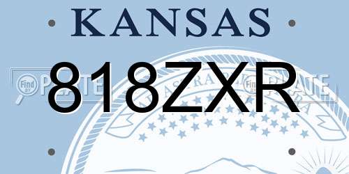818ZXR Kansas License Plate