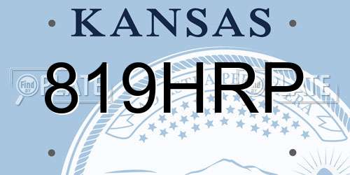819HRP Kansas License Plate