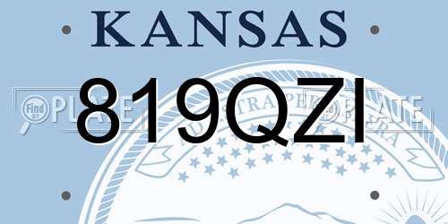 819QZI Kansas License Plate