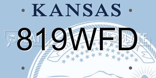 819WFD Kansas License Plate