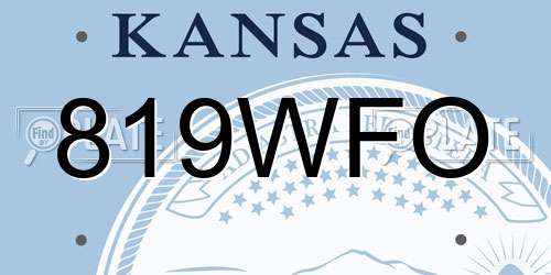 819WFO Kansas License Plate