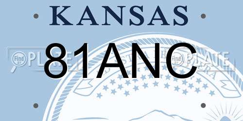 81ANC Kansas License Plate