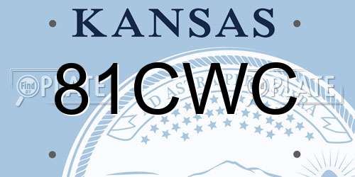 81CWC Kansas License Plate