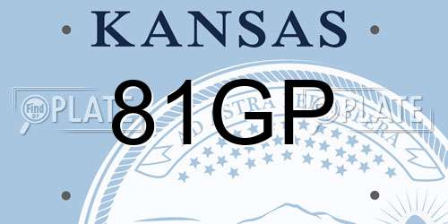 81GP Kansas License Plate